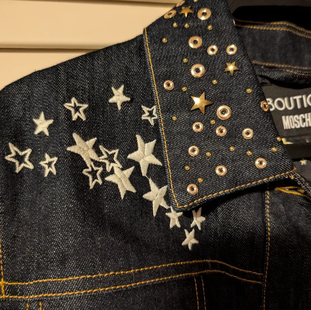 Moschino Denim Moon and Stars Jacket size US 12 - Picture 4 of 9